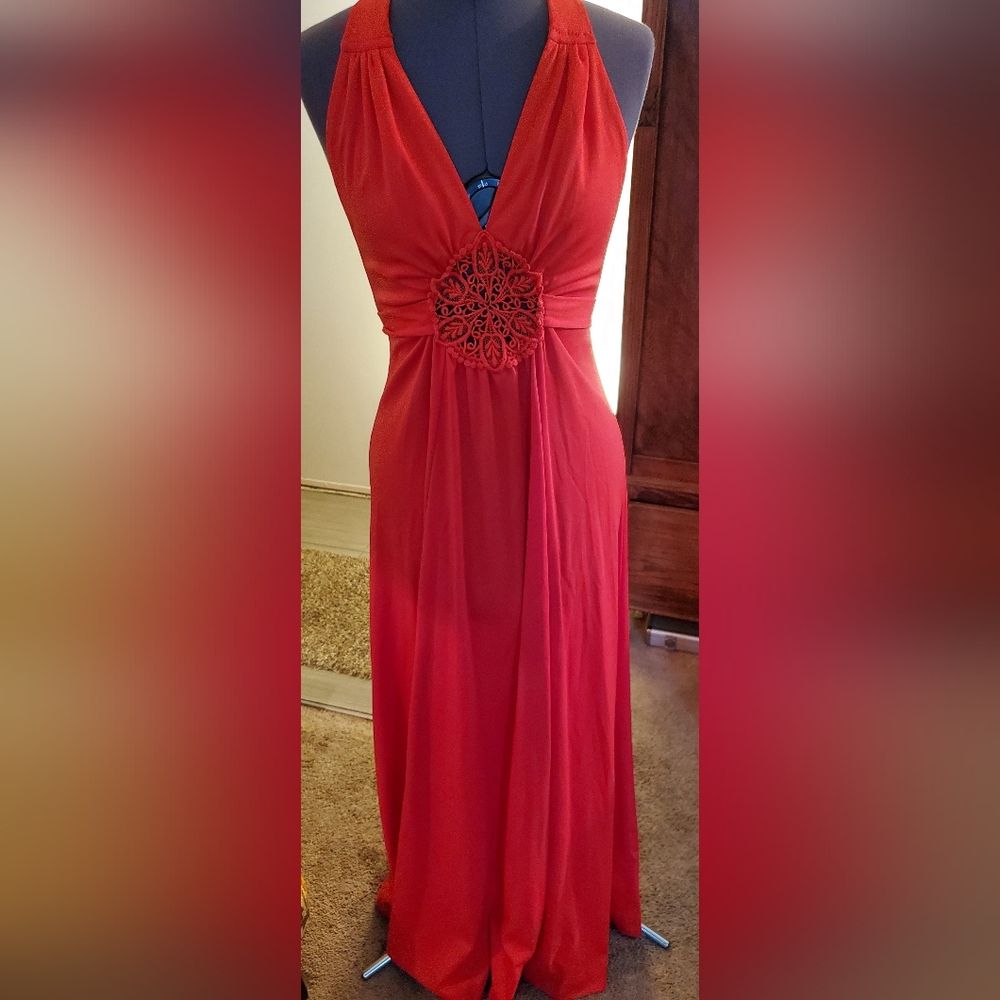 Vintage Act I Red Polyester 70s Dress - Picture 2 of 8